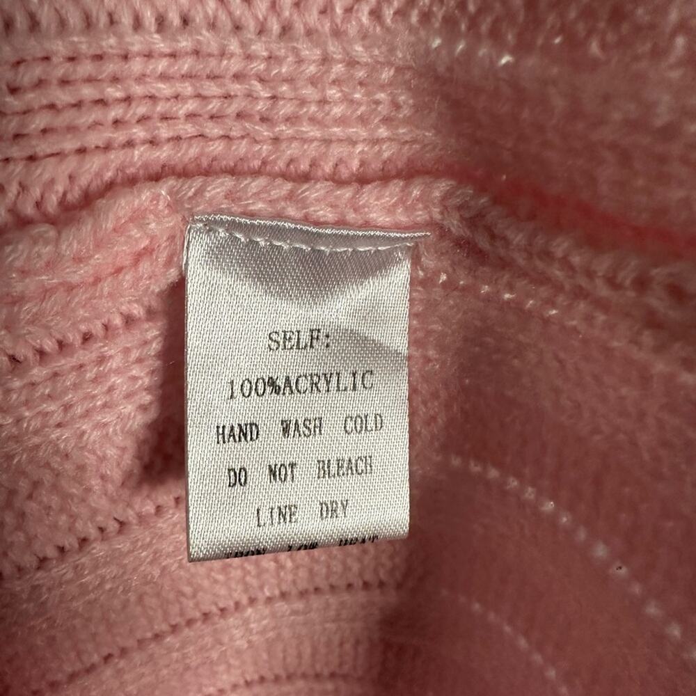 NEW Pink Orange Knit Midi Sweater Skirt Boho Indie Retro Stripe Pencil Y2K - Picture 6 of 6